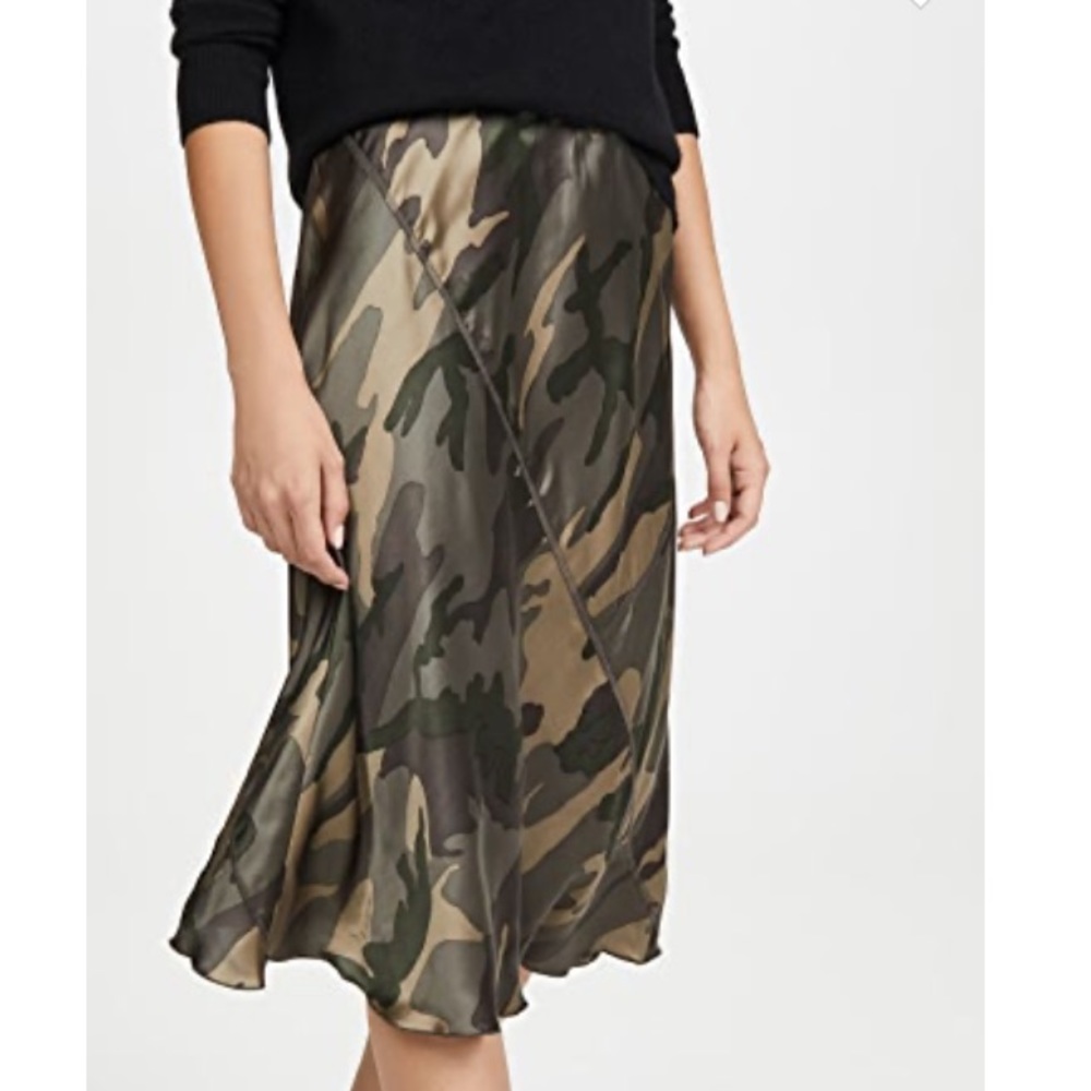 ATM Anthony Thomas Melillo Silk Camo Skirt M - Picture 2 of 10
